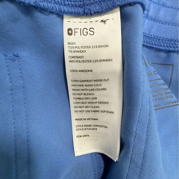 Figs Livingston Basic Scrub Pants Size XXL Ceil Blue Style T21003 PO 2974 - Picture 5 of 6
